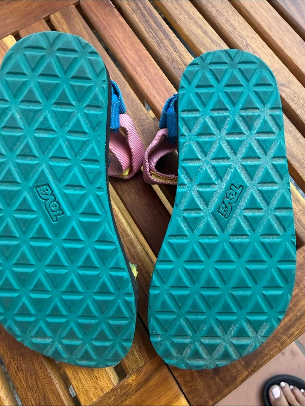 Teva Kids Colorblock Sport Sandals - Pink, Teal, Orange, Yellow, Blue